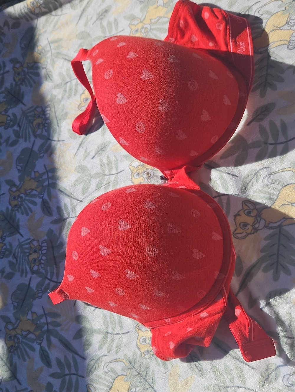 PINK Red Hearts Smooth T-Shirt Bra - Women Intimates